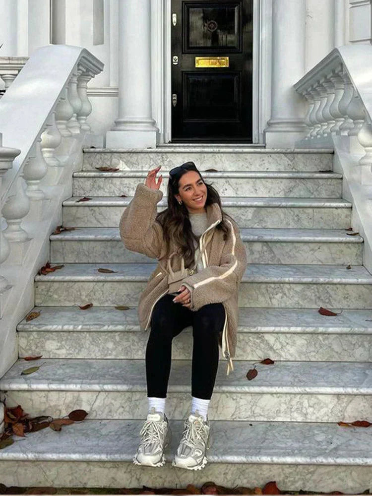 Zoe™ | Trend Plush Fur Coat - By Mezory-London