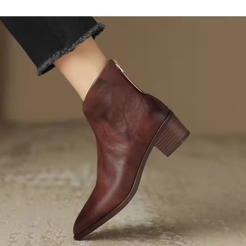 Grace™ | Chic Low-Heel Ankle Boots - By Mezory-London