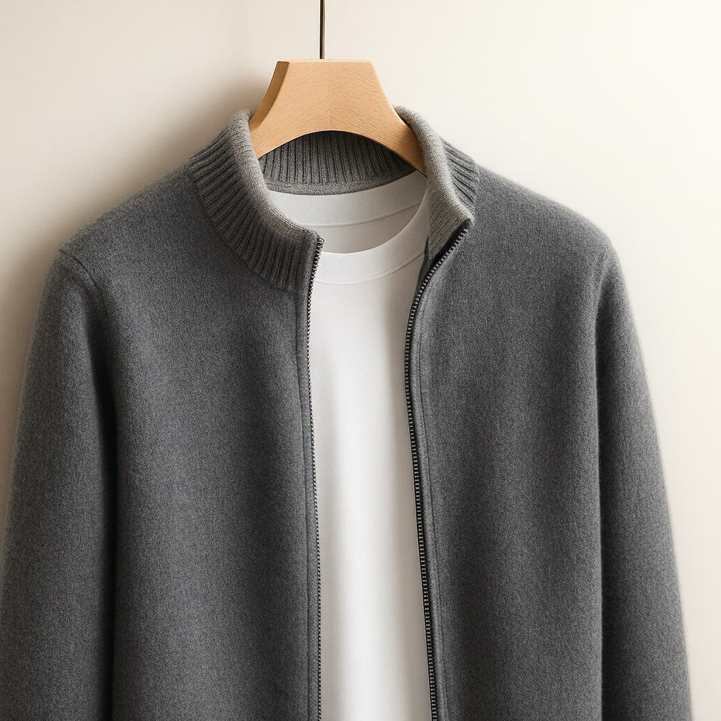 Jack™ | Minimalist Knit Zip Jacket - By Mezory-London