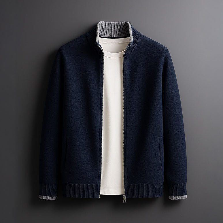 Jack™ | Minimalist Knit Zip Jacket - By Mezory-London